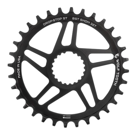 Wolf Tooth Components Drop-Stop ST Shimano Direct Mount Boost Chainring ...