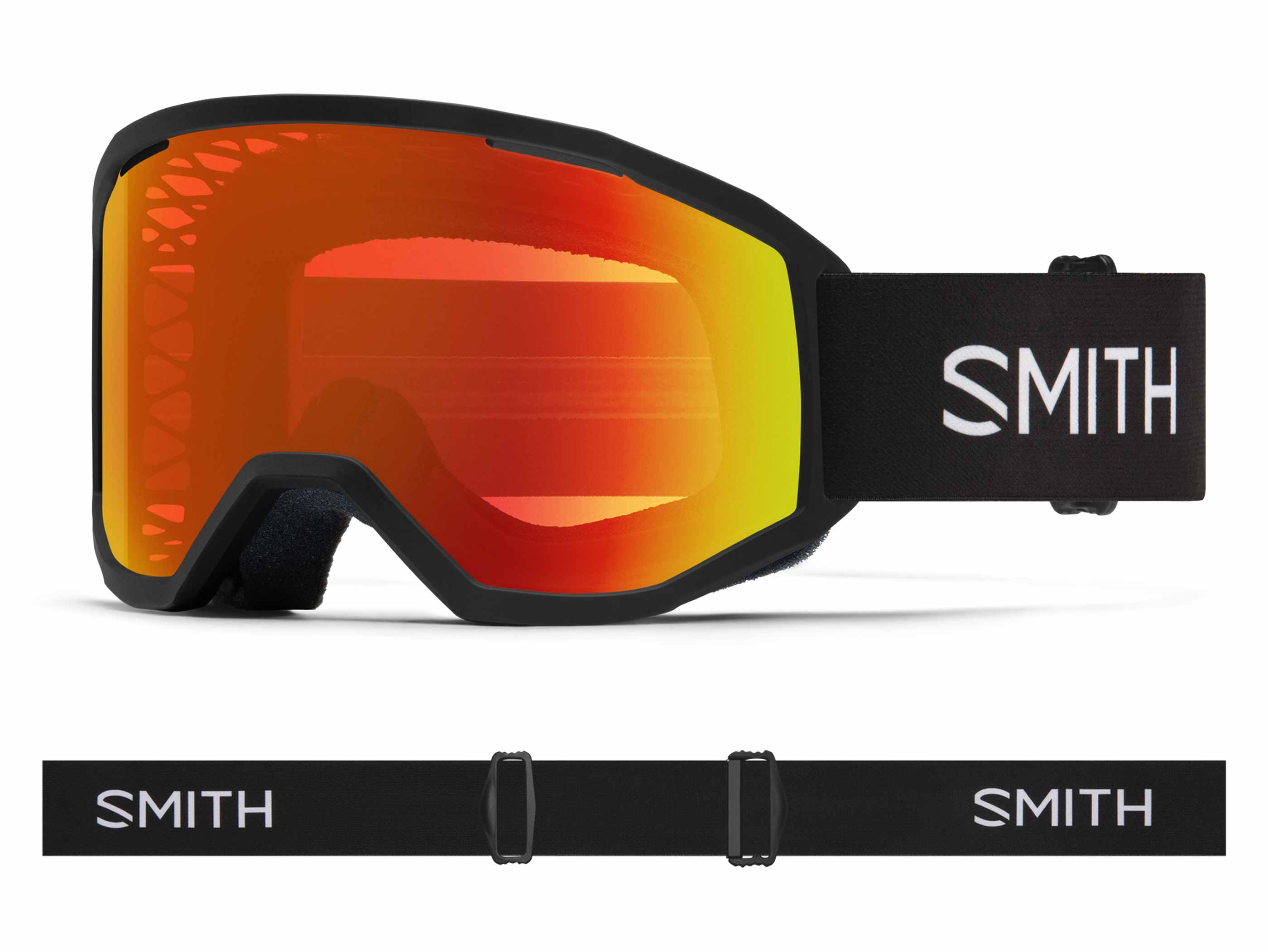 Smith Loam MTB Goggles - Black / Red Mirror